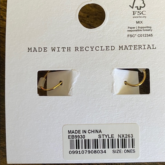 NWT MADEWELL Stone Inlay Coin Earrings onyx multi - Picture 4 of 6